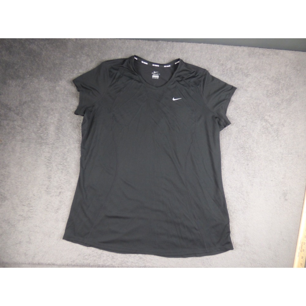 Nike Running Dri-FIT Shirt Mens 3XLT Black Short Sleeve Athletic Tee 833591-010